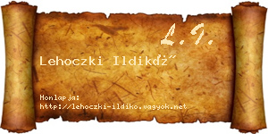 Lehoczki Ildikó névjegykártya